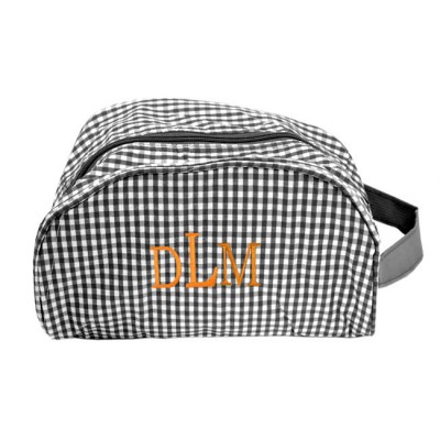 181017 - BLACK/WHITE GINGHAM COSMETIC BAG